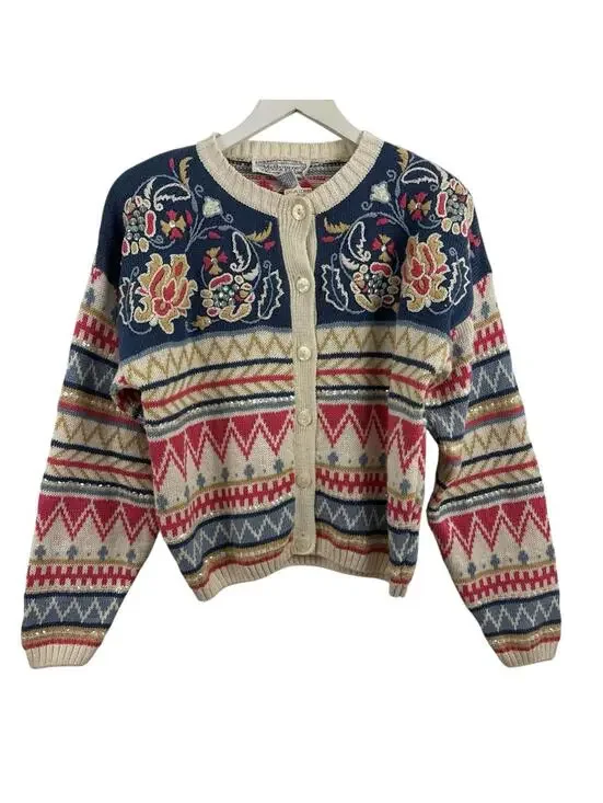 NWT Casual Corner Melbourne Country Button Down Cardigan Size M - Picture 1 of 5